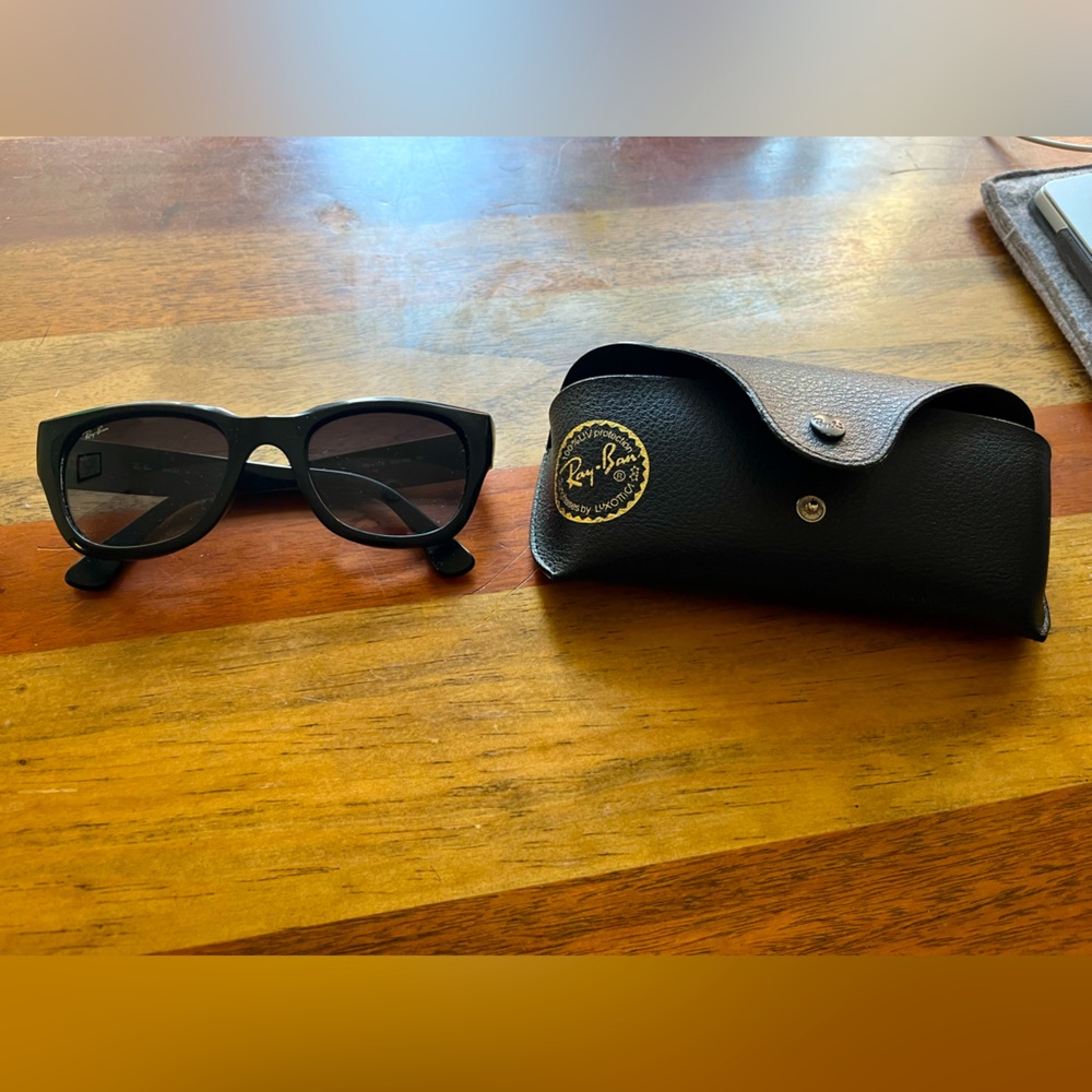 Ray Ban wayfarer black and grey sunglasses